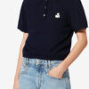 Althea Cotton and Wool Blend Knit Polo with Logo Althea Cotton and Wool Blend Knit Polo with Logo